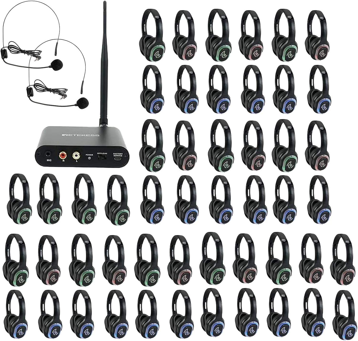 Retekess TA003 Silent Audio System, Silent Party Headphones(1-50)