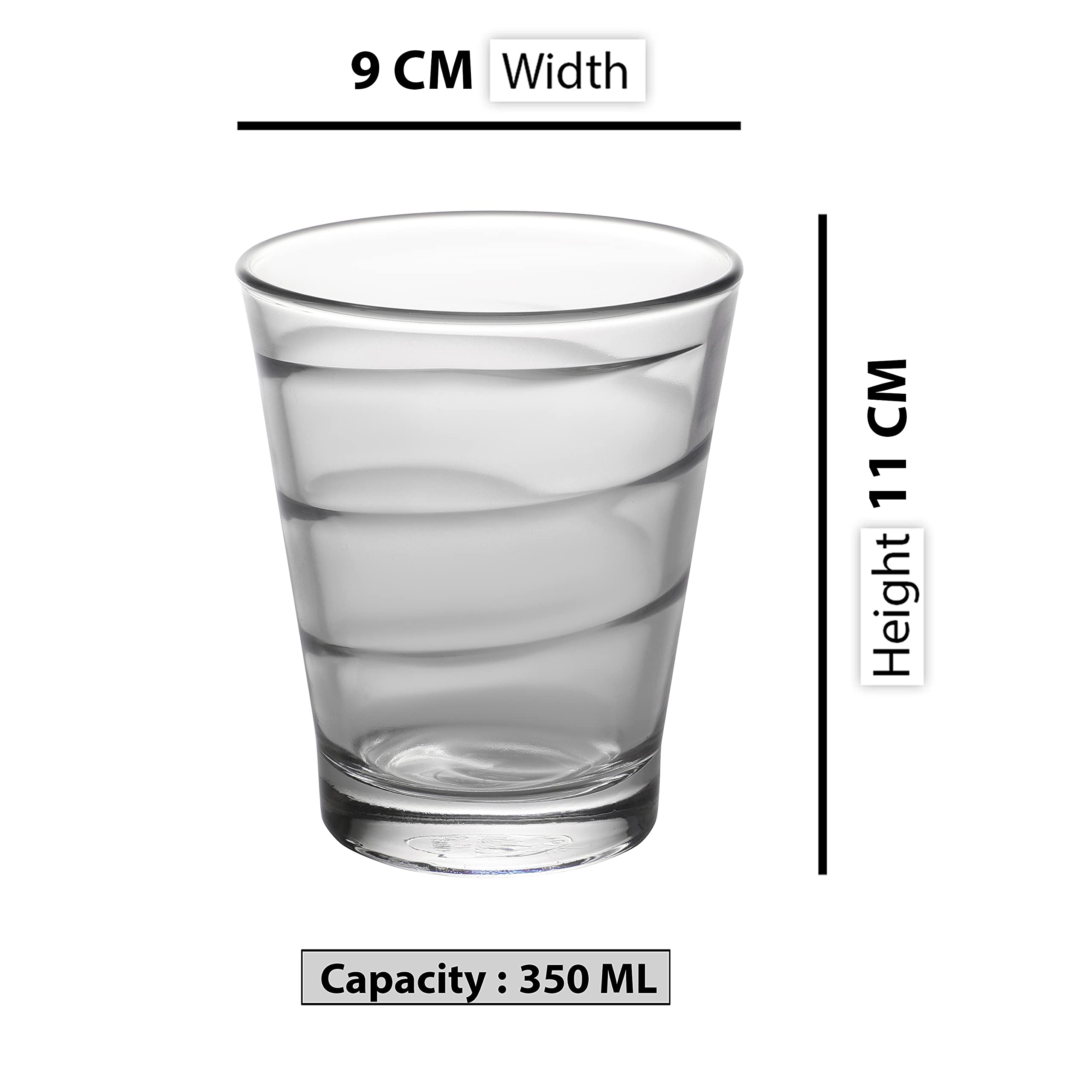 Duralex Spirale Clear Tumbler 350 ML 6 Pcs (1071AB/6) 3