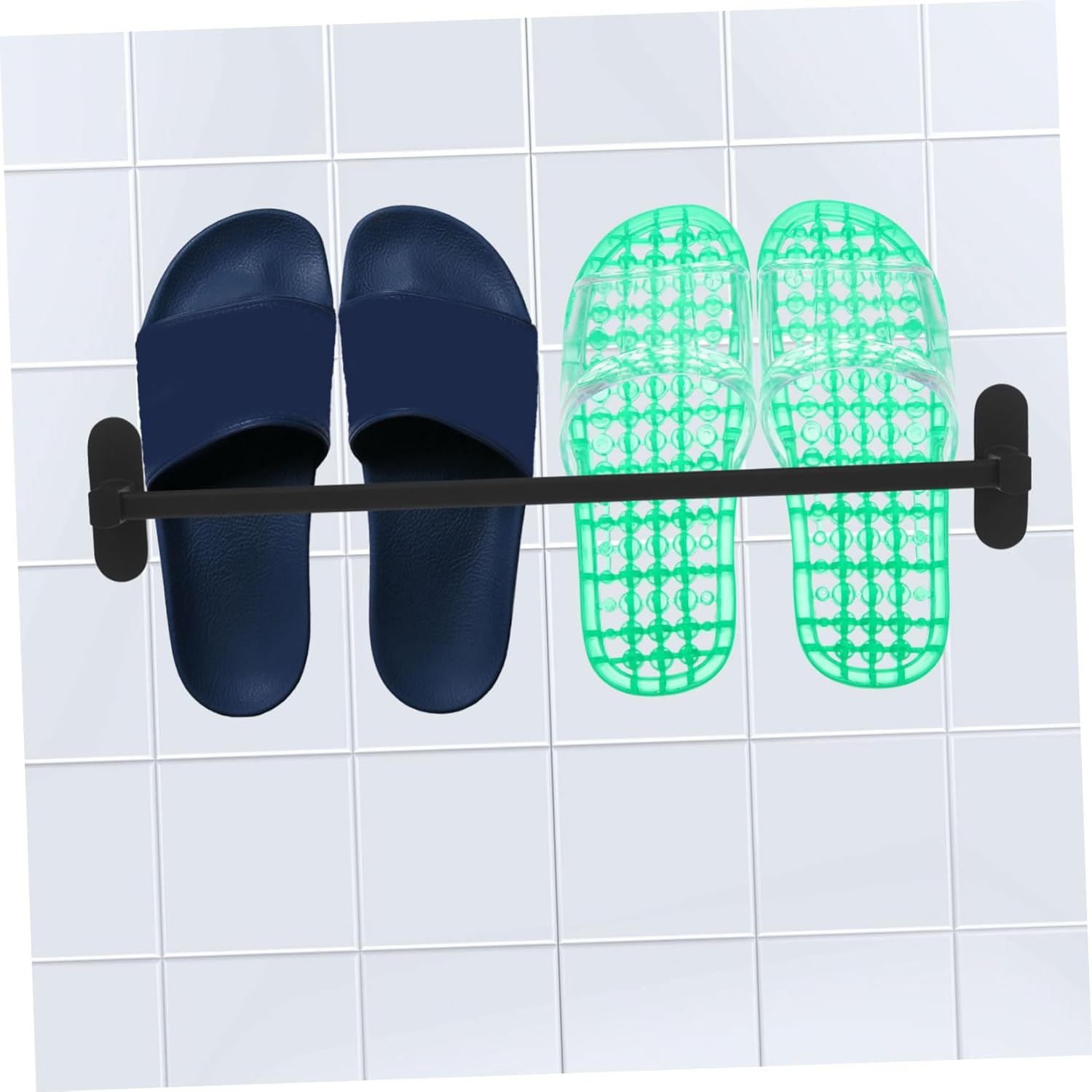 4pcs Modern Slippers Shoe Mount Organizer Easy Install Bathroom Accessory