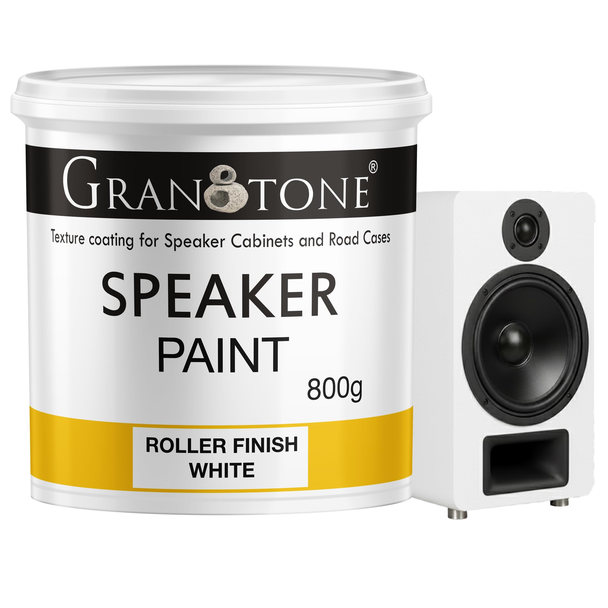 GRANOTONE Roller Grade Speaker Cabinet Texture Coating Paint (White) 800 GMS-image-41