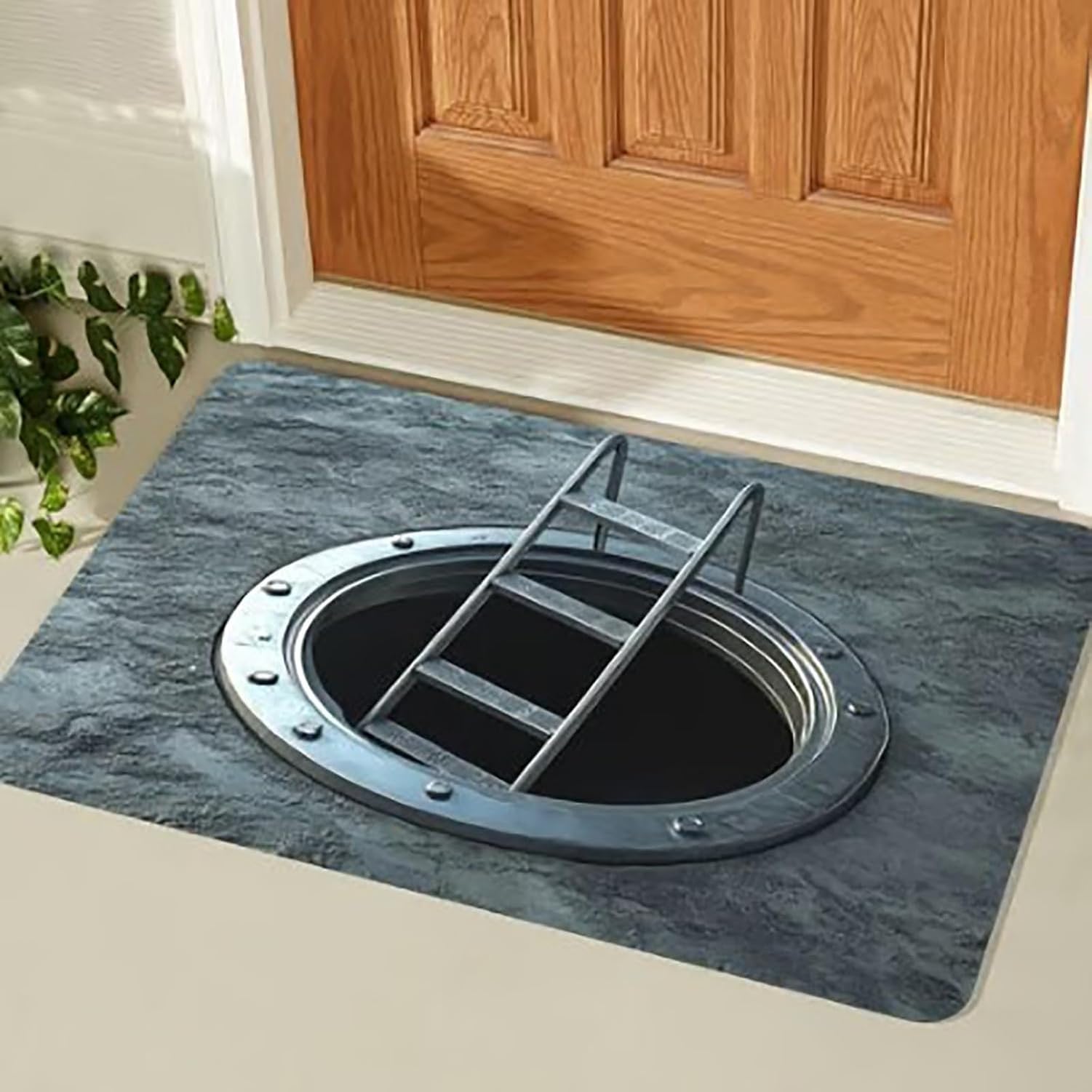 AIEIJJH 3D Optical Illusion Endless Abyss Doormat, HD Printed Non-Slip Entrance Rug, Crystal Velvet with Dot-Molded Base, Illusion Abyss Carpet for Doorway Bedroom Livi