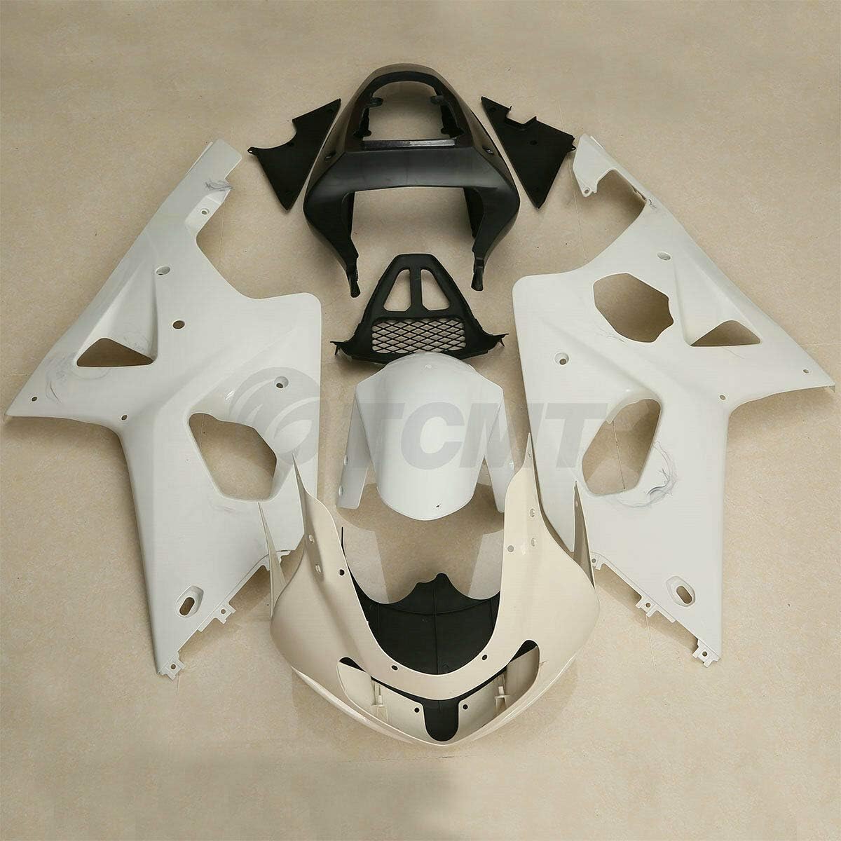 TCMT ABS Plastic INJECTION Unpainted White Motorcycle Fairing Bodywork Kit Fits For SUZUKI GSXR1000 GSXR 1000 2000 2001 2002