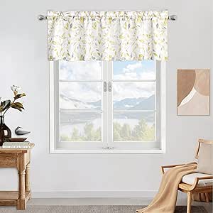 Daliena Scheibengardine Blumen-Stickerei - Landhausstil, 100x60cm Schwarz