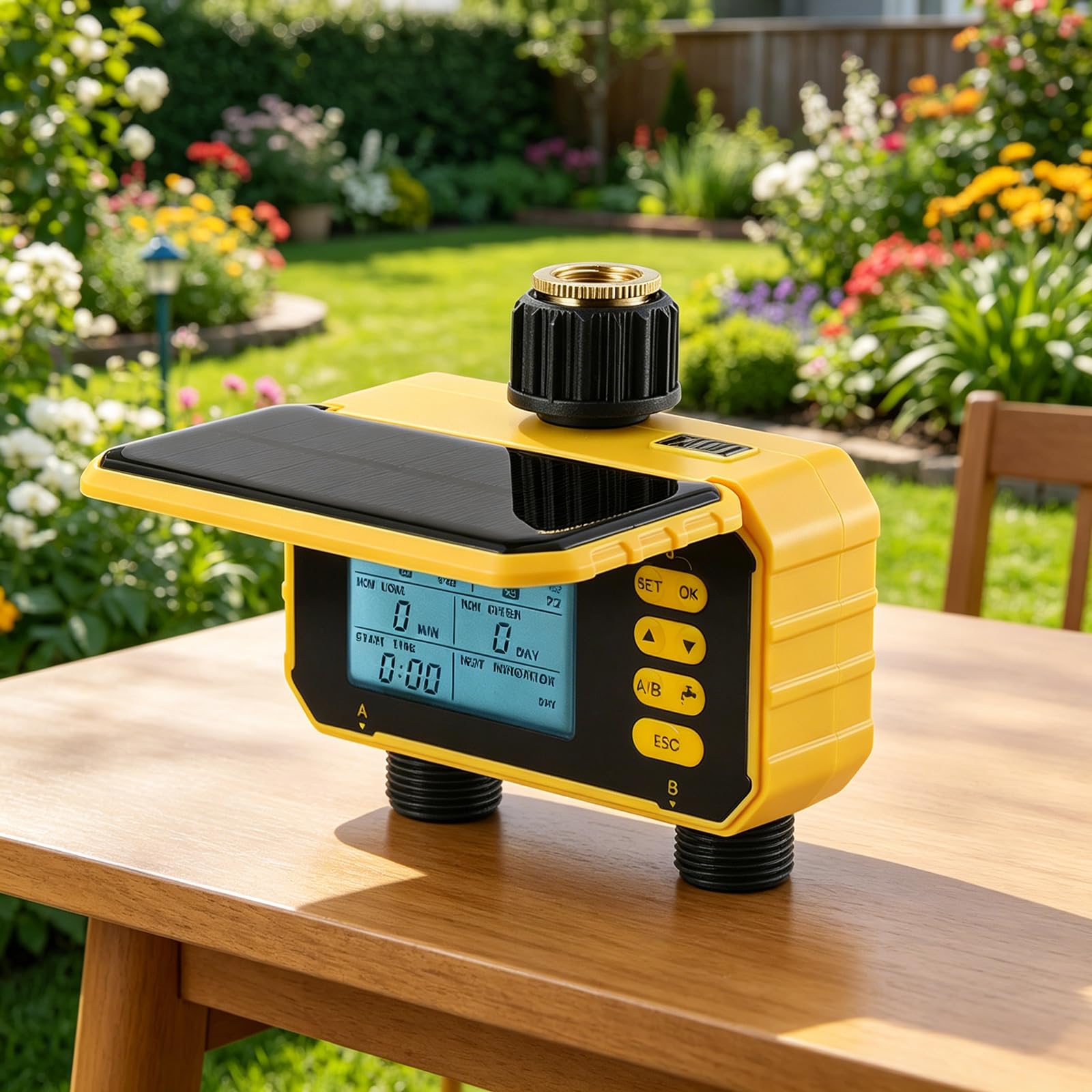 Dispositivo di irrigazione automatico per giardini con pianificazione esatta e robusto ABS Build Grass Irrigatore Timer