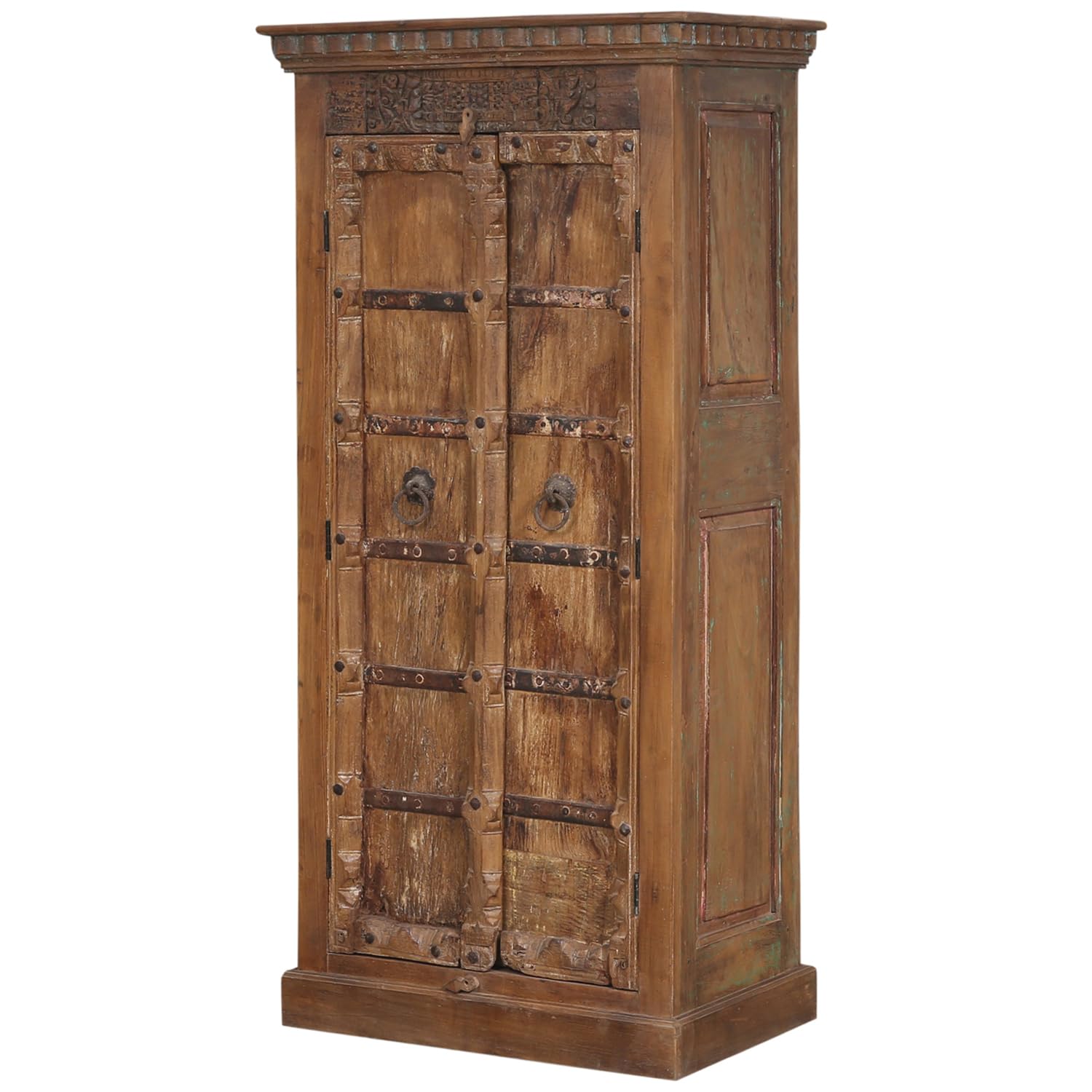 Meuble Indien Marrakech - Petite Commode Orientale Avec Porte En Bois - 55 Cm De Haut - Table D'appoint Pour Chambre U00e0 Coucher Et Chambre D'enfant Comme Meuble Oriental - Petite Table