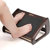 Fanwer Adjustable Foot Rest for Under Desk at Work, Ergonomic Foot Stool Under Desk with 4 Height Position, Wooden Under Desk Footrest with Anti-Slip Surface for Home, Office