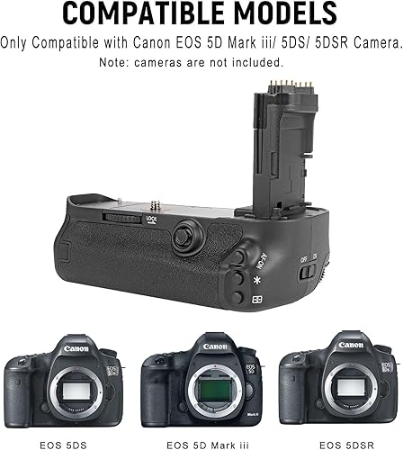 Miniatura 2 de Agarre de batería para cámara Canon EOS 5D Mark iii 5DS 5DSR, repuesto para Canon BG-E11, utilizado para reemplazar la batería recargable de iones
