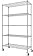 Himimi 5 Ebenen Metallregal mit Rollen Schwerlastregal Chrom 116×45×187cm