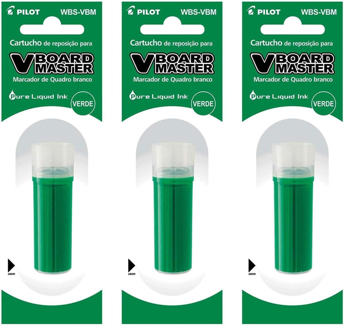 Pilot V-Board Marker Refills Pack of 3 Greenaa
