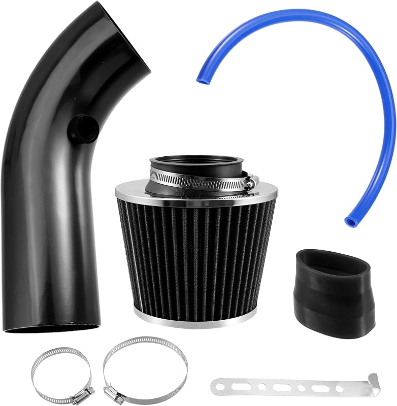 Kit de admissão de ar frio X AUTOHAUX com tubo de alumínio e filtro de ar preto, 76 mm – 1 conjunto