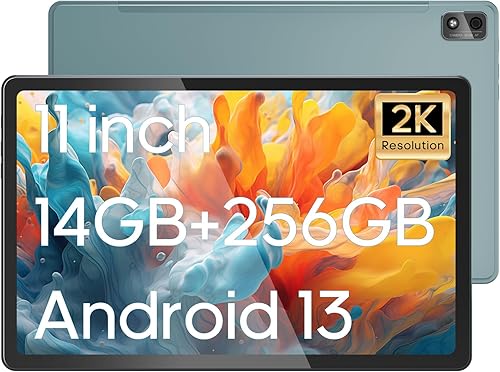 WDYQJE Tablet Android 13 de 11 pulgadas, resolución 2K de 11 pulgadas, RAM de 14 GB (6+8 expandir), 256 GB de ROM con procesador Octa-Core, cámara
