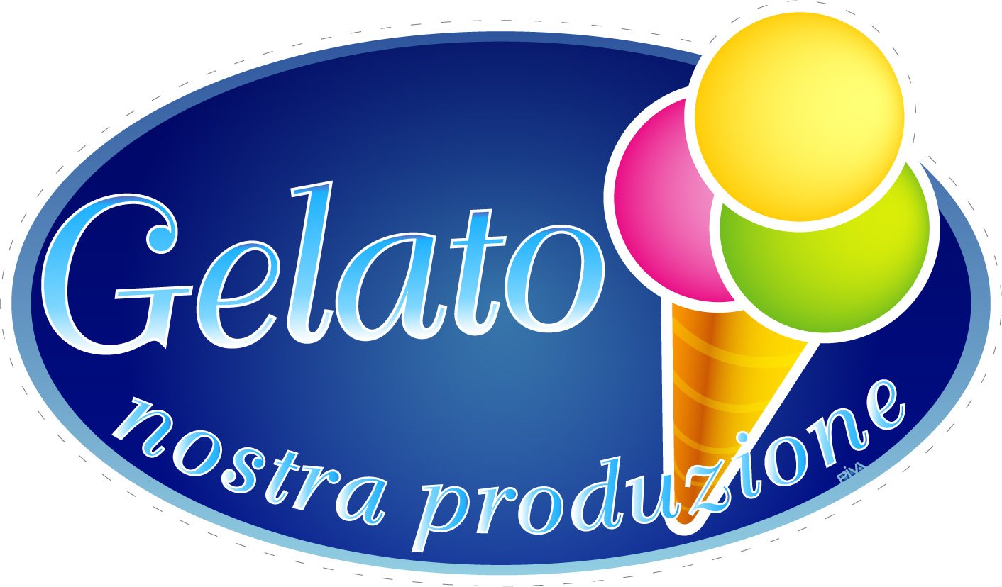 ADESIVO SAGOMATO GELATO NOSTRA PRODUZIONE VETRINE FINESTRE GELATERIA GELATERIE