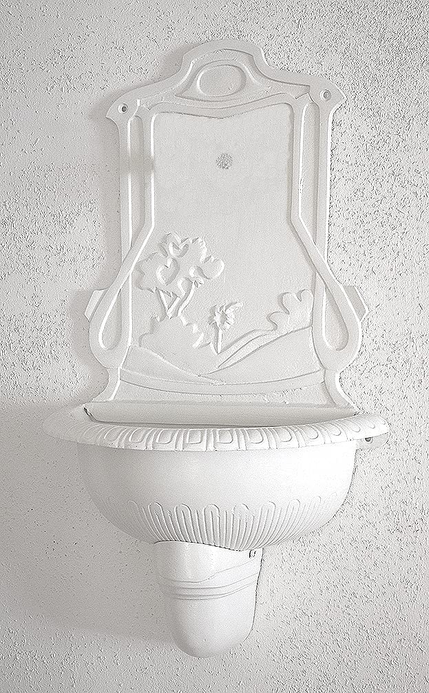 Jugendstil Bassena Wandbrunnen Wand Brunnen Blumenampel Wasser Zapfstelle Antik FOU5-W-ohne kran