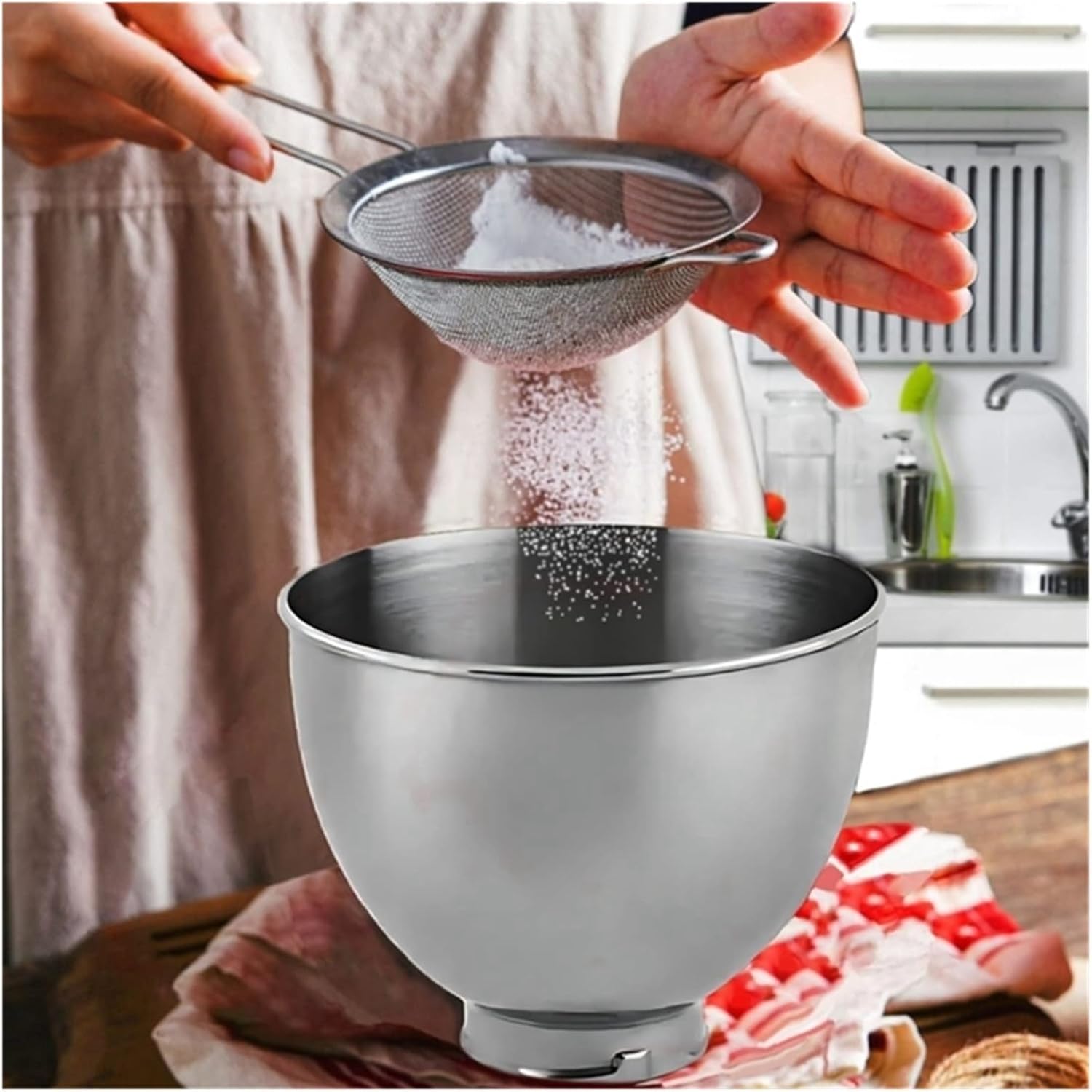 Stainless Steel Dough Mixer Bowl Dishwasher Safe Stand Mixer Bowl Mixing Bowl for 4.5QT 5QT K45SS KSM90 KSM100 Mixer 2023