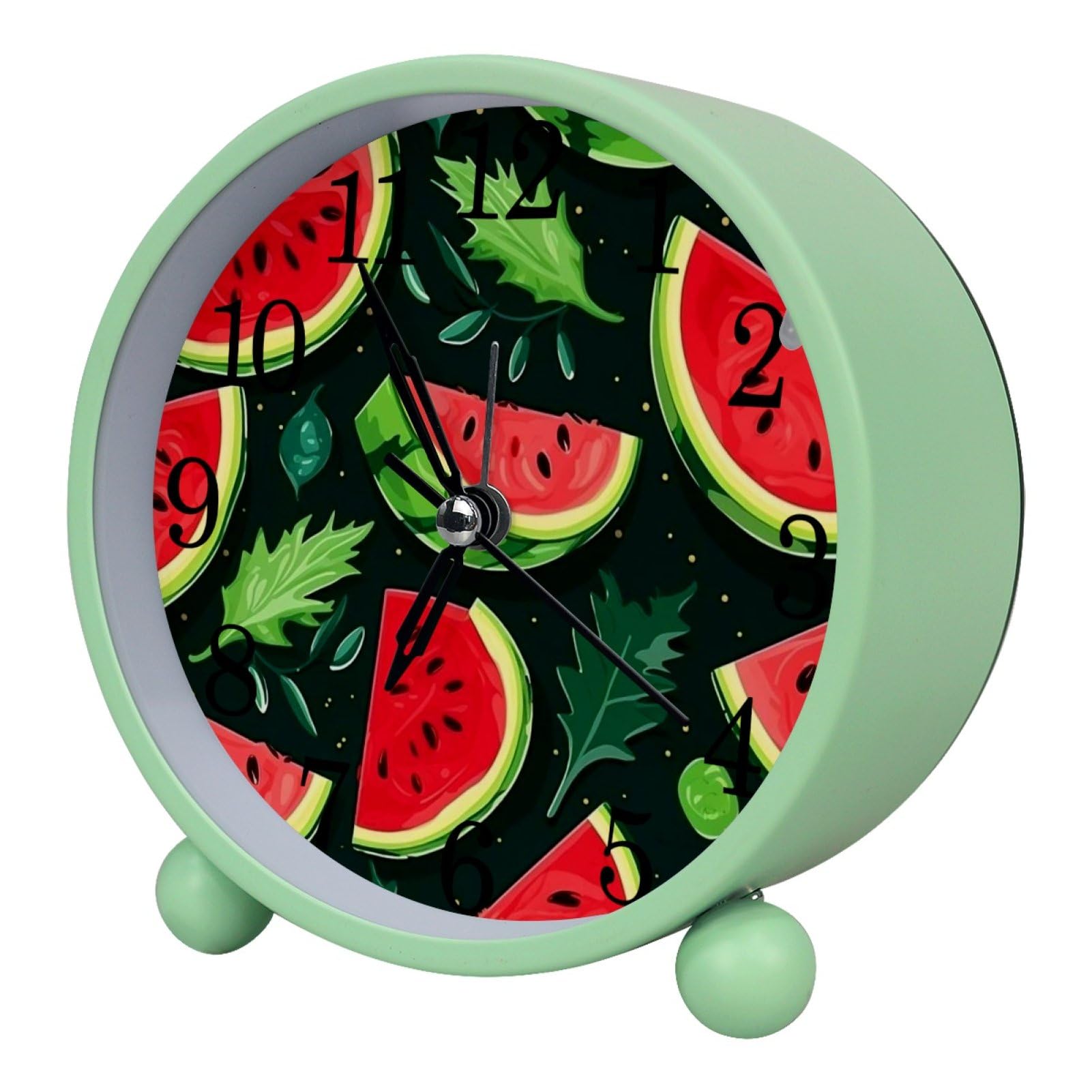 etoenbrc Battery Operated Clock Slient Plastic Table Clock Battery Operated Bedside Alarm Clock with Light for Bedroom Living Room(Color133)