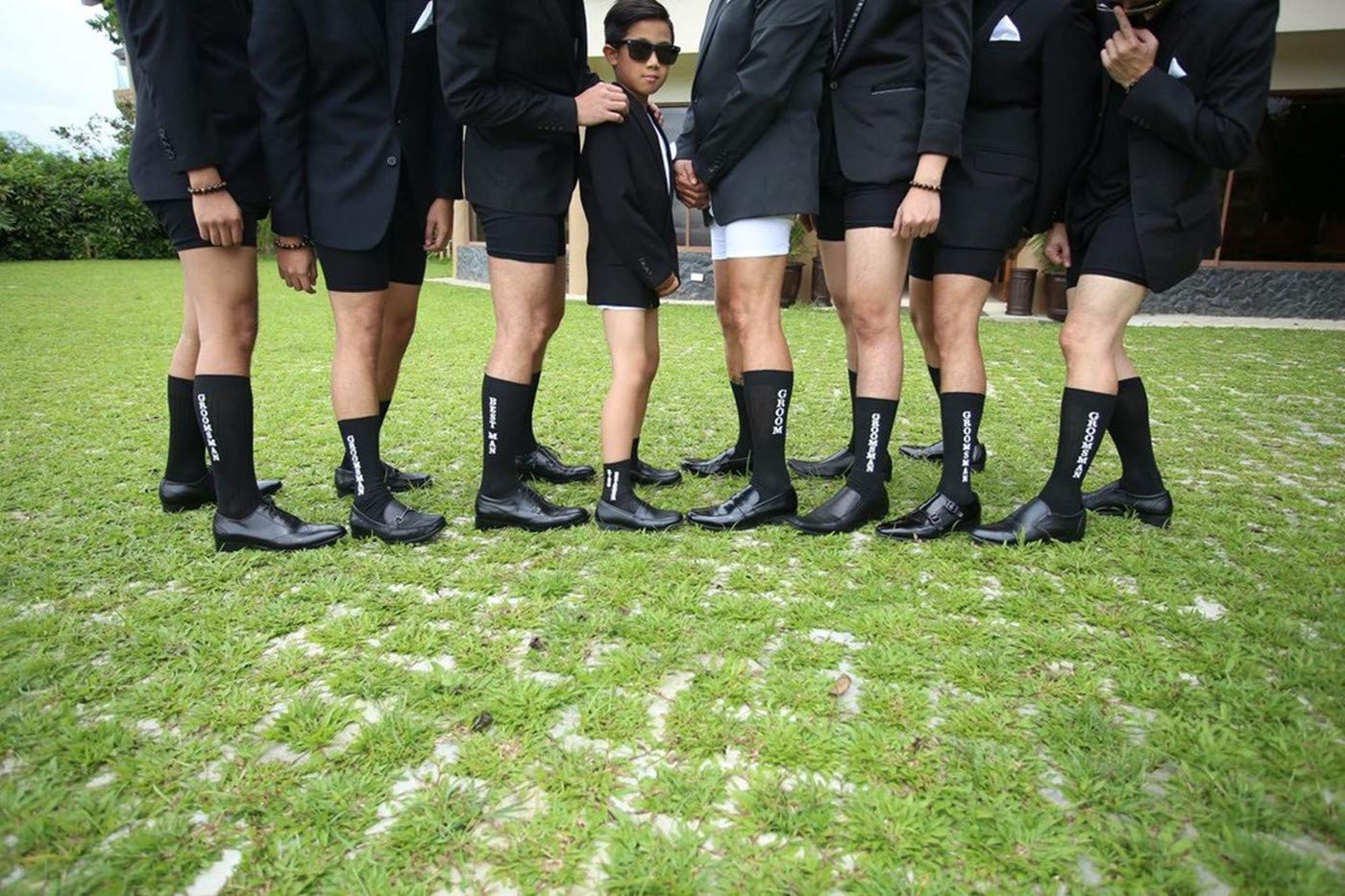 Groom Groomsmen Prezenty dla mężczyzn dla niego propozycja ślubna nowość śmieszne skarpetki Bestman 100% bawełniane skarpety dla drużbów