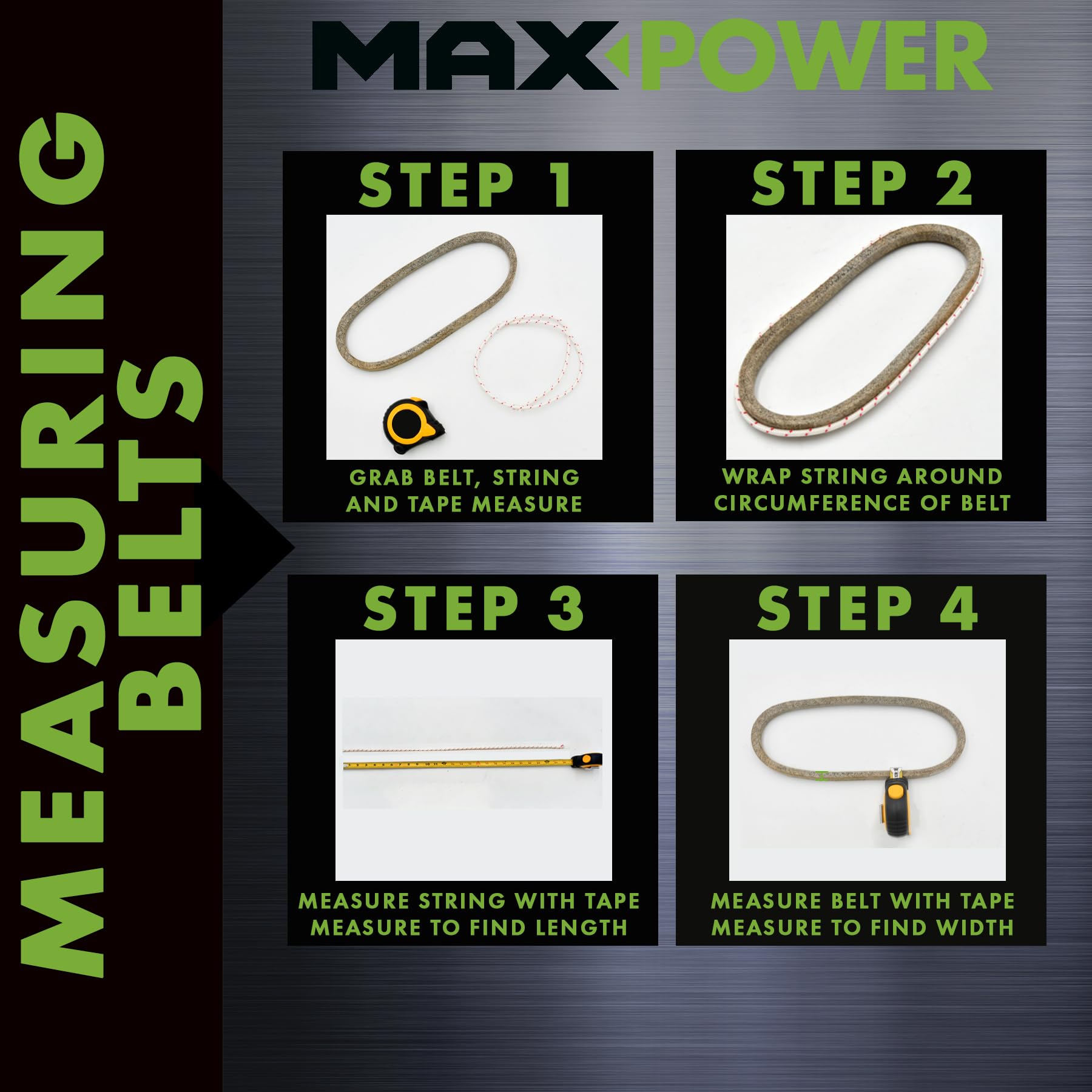 Amazon.com: Maxpower 347613 Premium Belt Reinforced with