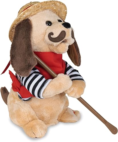 Miniatura 2 de Cuddle Barn - Gondolomio | Romántico peluche italiano animado cachorro perro juguete bailando y cantando canción Ole Sole Mio regalo de San