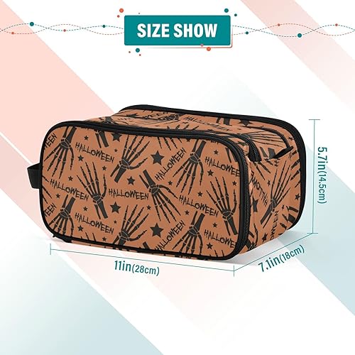 Miniatura 2 de Halloween Bones Toiletry Bag Waterproof Travel Bags For Women for Capacity Travel Cosmetic 11 x 7 Inches