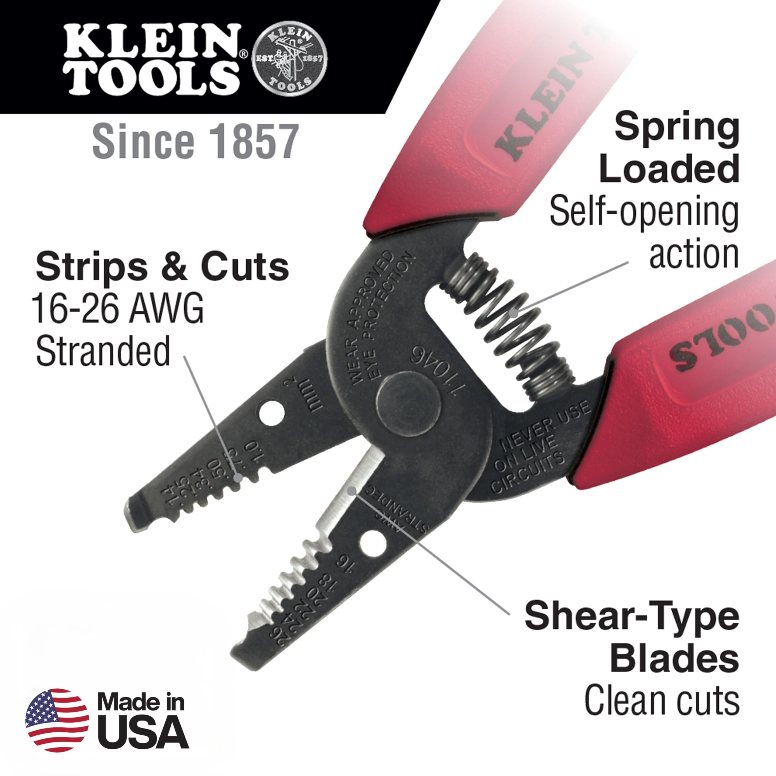 Amazon | KLEIN TOOLS(クラインツールズ) ワイヤーストリッパー 160mm