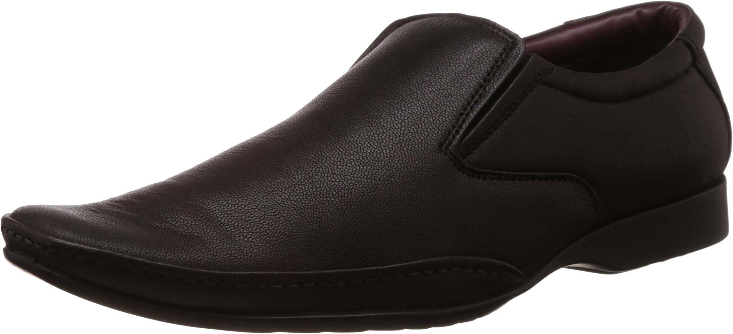 Liberty Healers FL-511 Non-Lacing Formal Moccasins Shoes for Men - Black, Brown & Light Brown - Synthetic Leather Slip-On with Cushioned Footbed - Comfortable, Stylish Office & Wedding Footwear