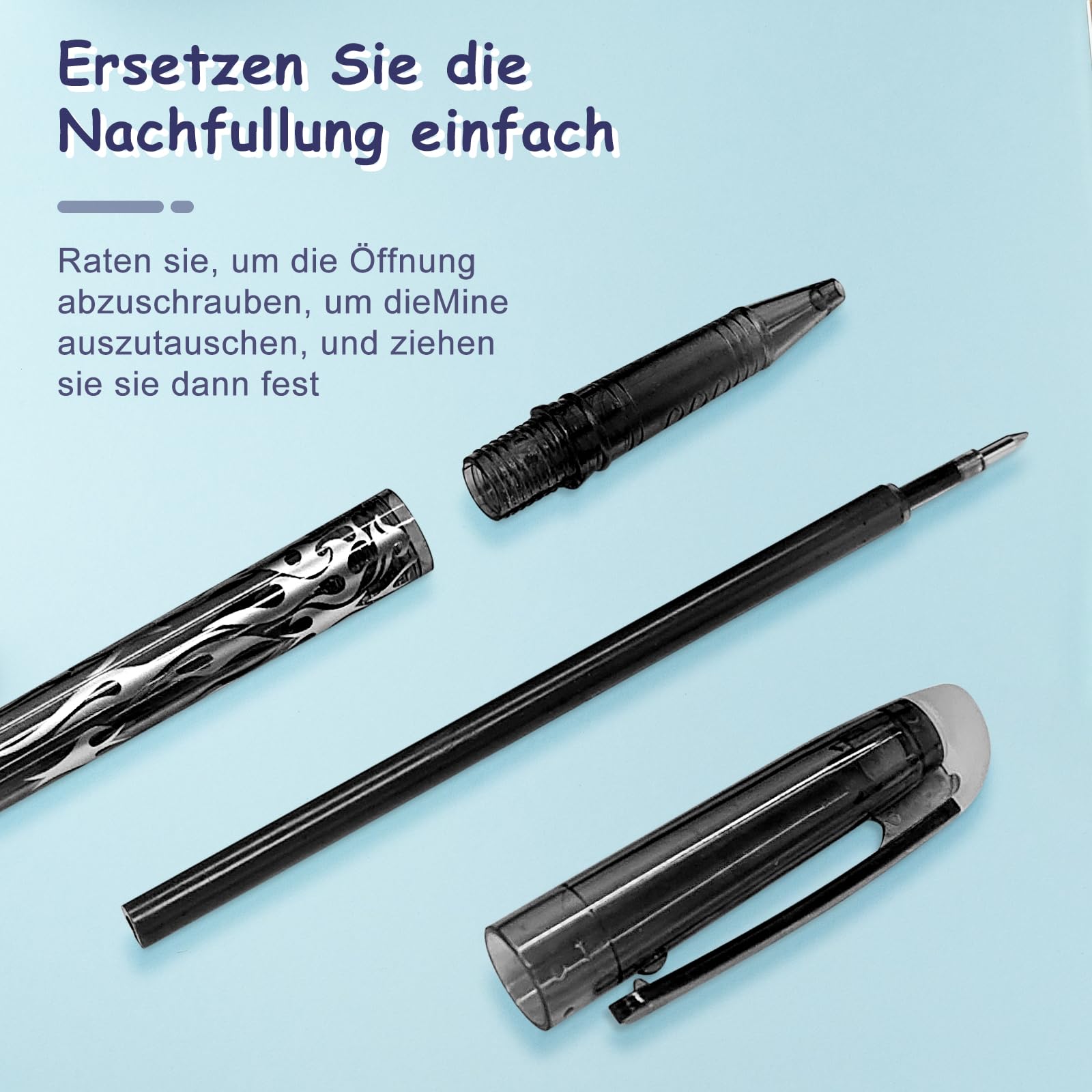 12 Stuks Gelpennen 0.5 Mm Gum Stift School Kantoor Uitwisbare Balpenset 12 Stuks - 0,5 Mm, 12 Kleuren, Met Gum Op De Pen, Voor School En Kantoor Pen Met Gum