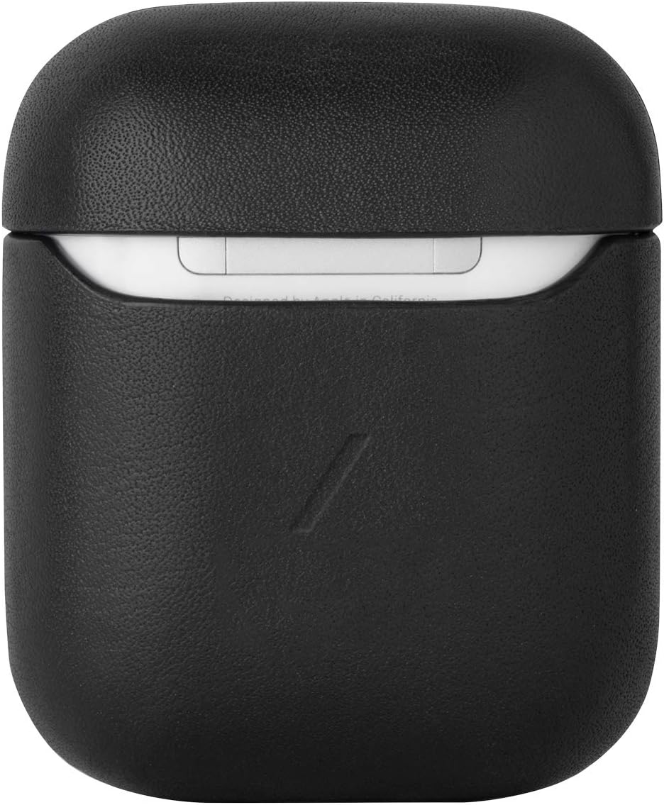 Native Union Leather Case for AirPods – Handcrafted Fully-Wrapped Genuine Italian Leather case – Support Wireless Chargers – Compatible with AirPods Gen 1 & Gen 2 (Black)