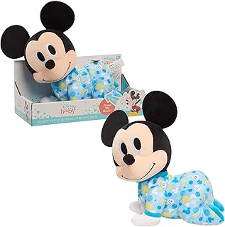 Disney Baby Musical Crawling Pals Plush, Mickey Mouse, Interactive Crawling Plush, Stuffed Animal, Kids Toys for Ages 09 Month by Just Play