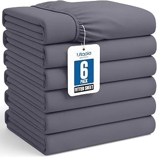 Utopia Bedding Twin Fitted Sheets Bulk Pack Grey