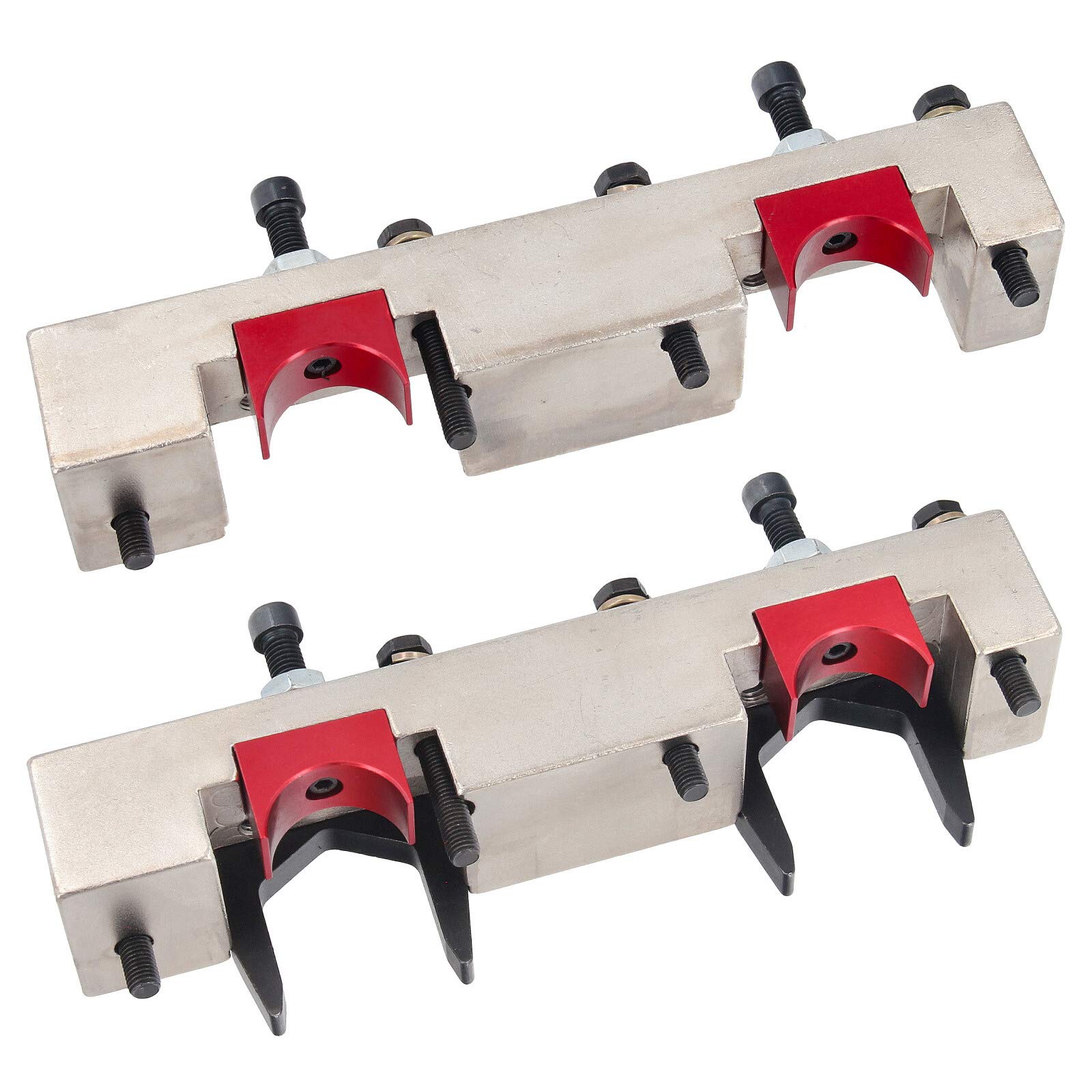 Petrol engine camshafts timing chain tool control times setting 