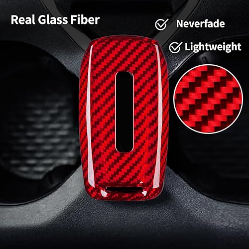 Miniatura 4 de T-carbon Funda para llavero para llave de Ram, protector de llavero de fibra de carbono real para accesorios Ram 1500 2500 3500, se adapta a Ram