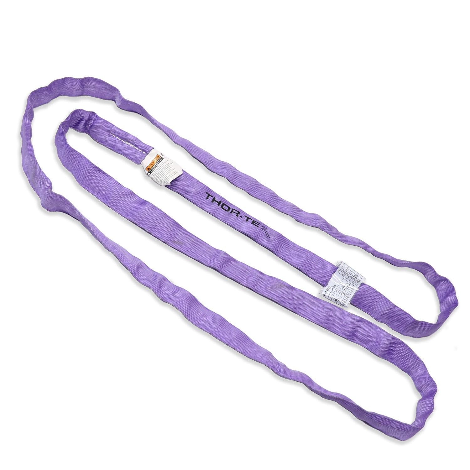 THOR-TEX 6' X 2600 lbs. Capacity Polyester Round Sling [Purple] | for Material Handling, Hoisting, Farming and Utility Work | Heavy Duty and Industrial