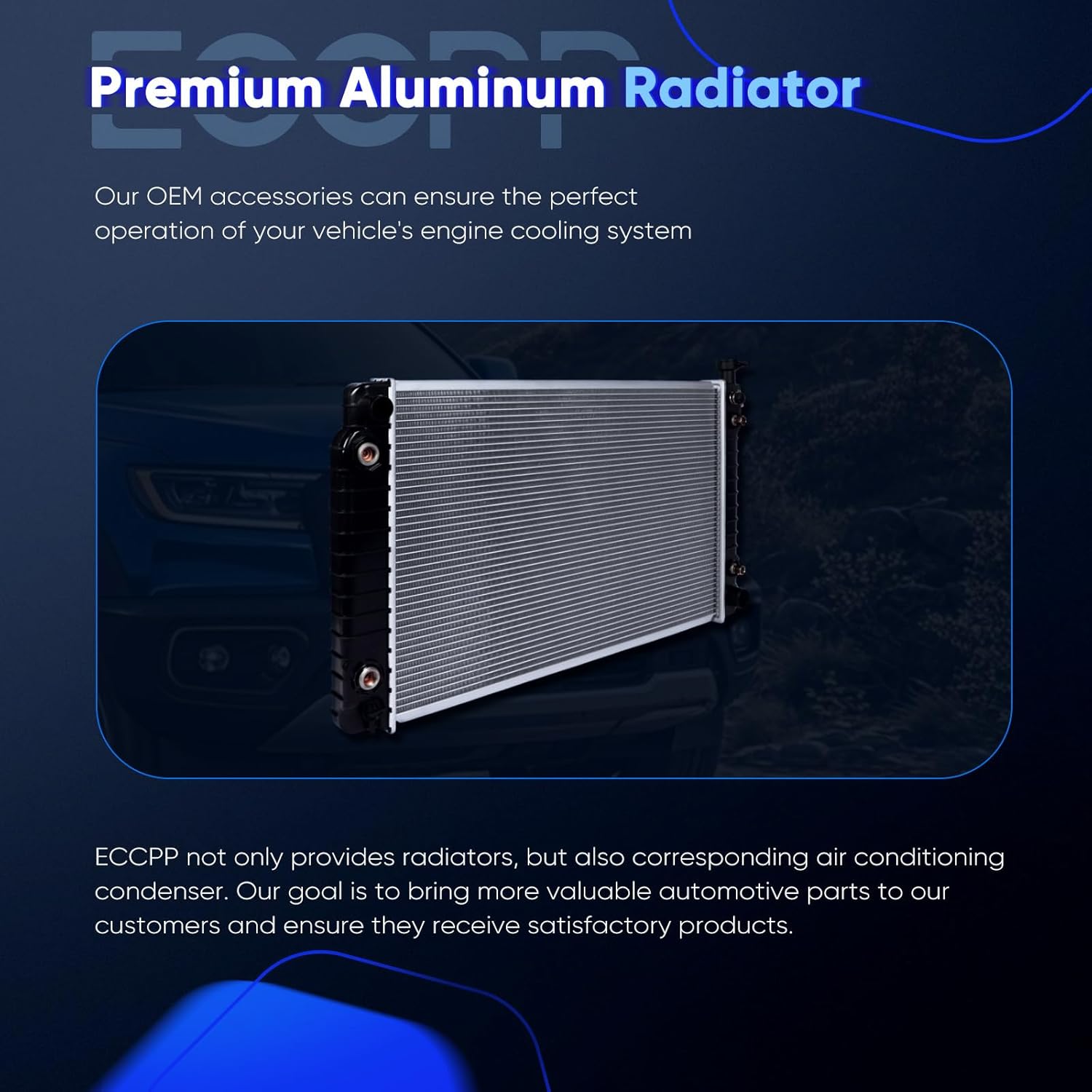 ECCPP 622 Engine Radiator for 1988-1995 Chevrolet C1500 5.0L 1988-1994 for Chevrolet C1500 5.7L 1992-1993 for Chevrolet C1500 Suburban 5.7L 1988-1995 Chevrolet C2500 5.0L Replace# CU622,1689, 8010622