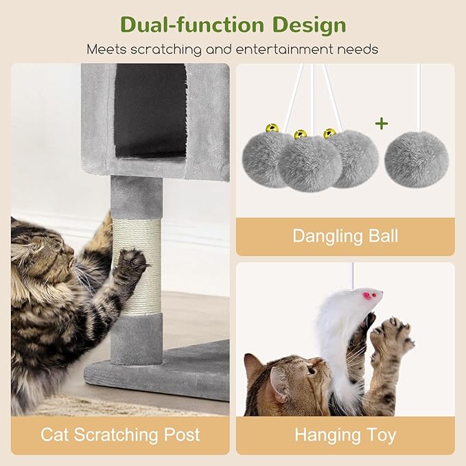 Torre para gatos XXL de 82 pulgadas para interiores miniatura 6