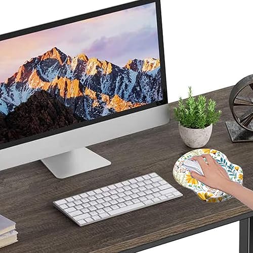 Miniatura 10 de Alfombrilla para mouse, ergonómica con soporte para la muñeca, alivio del dolor, cómoda almohadilla para reposamuñecas con base de poliuretano