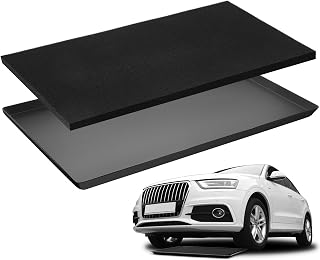 Uiifan 1 Pcs 35 x 22 x 1.6 Inch Oil Drip Pan with No Splatter Pad for Under Car Extra Large Oil Drip Tray for Automotive Garage Machinery Supplies