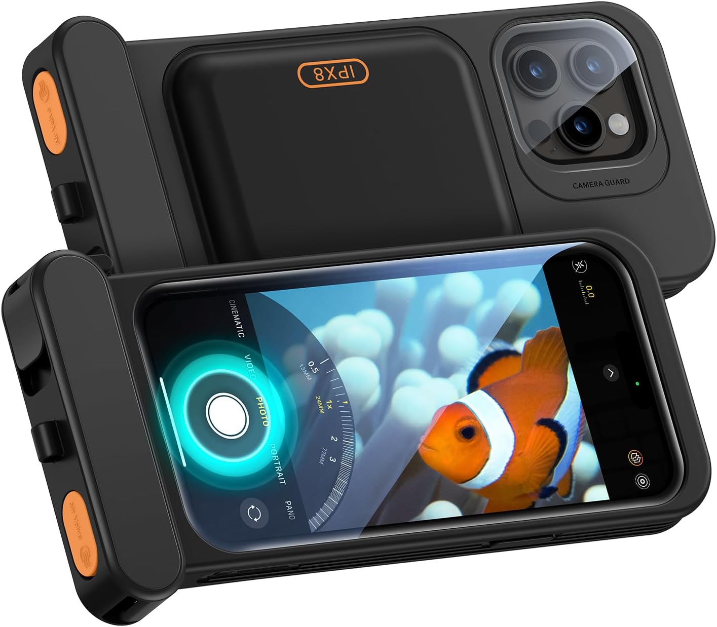 ESR Waterproof Phone Pouch for iPhone 15 Pro Max /14 Pro Max, Underwater Touch Sensitivity, IPX8 Floating Waterproof Cellphone Case with Lanyard, Dry Bag for Snorkeling, Black, 2 Pack