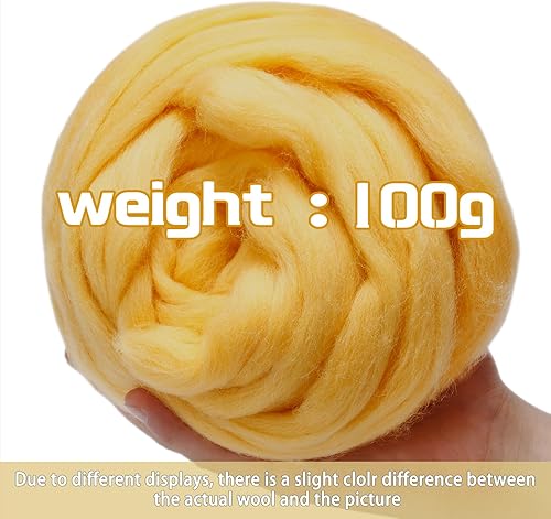 Vista 87 de 3.53 oz lana Roving, suministros de fieltro de lana, lana pura, hilo grueso, hilado de lana giratoria para fieltro de aguja, fieltro húmedo, Blanco