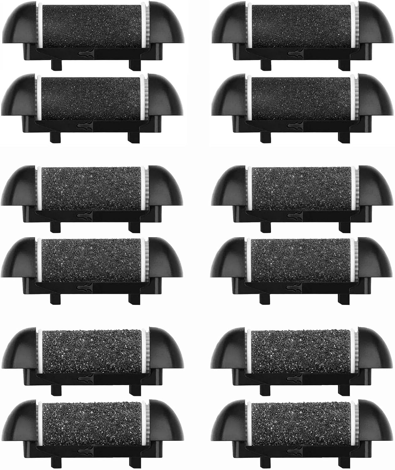 12 Pack Electric Pedicure Device Replacement Roller Heads with Same Mineral Stone for Feet Care Perfect Grinding Heads for Callus Remover for Daily Maintenance (12pcs Fine Coarse)