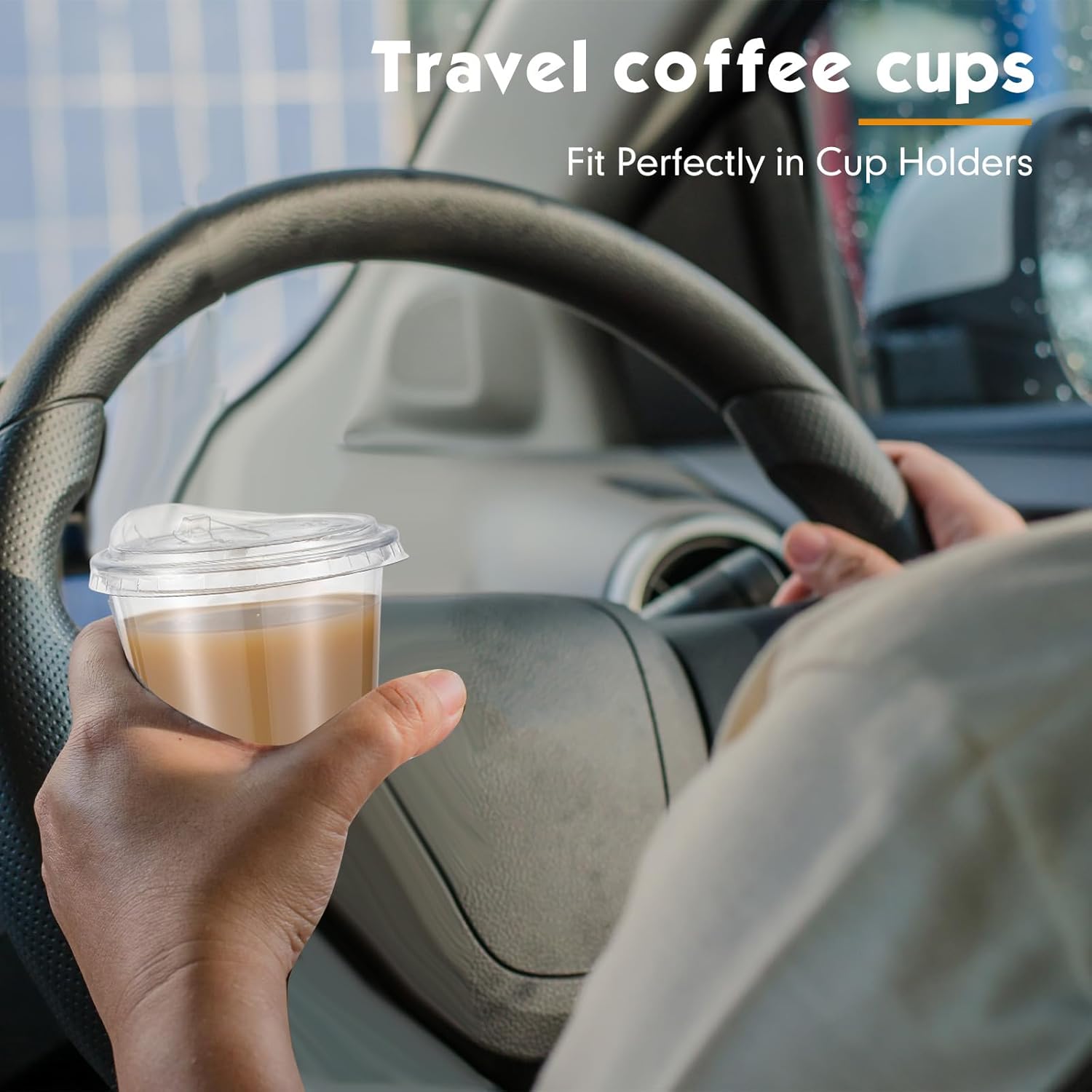 50 Sets Clear Plastic Cups with Strawless Sip Lids, Thickened Clear Disposable Plastic PET Crystal Cups for Iced Coffee, Smoothie, Cold Beverage, Drink Shops and Party Catering (10 oz) - Image 6