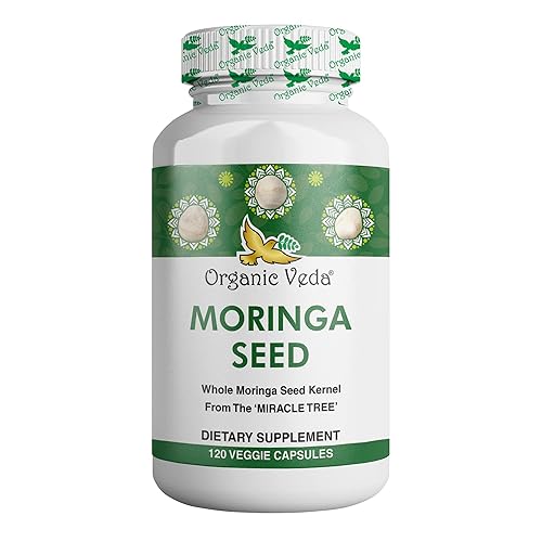 Organic Veda Moringa Seed Capsules - 100% Pure Organic Moringa