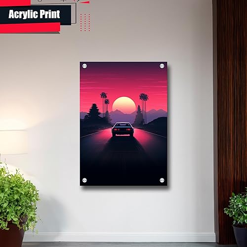 Miniatura 3 de Unique Synthwave Style Retro Art, 80s style art, framed poster print, guest room art, cool living room art, Art Print, poster