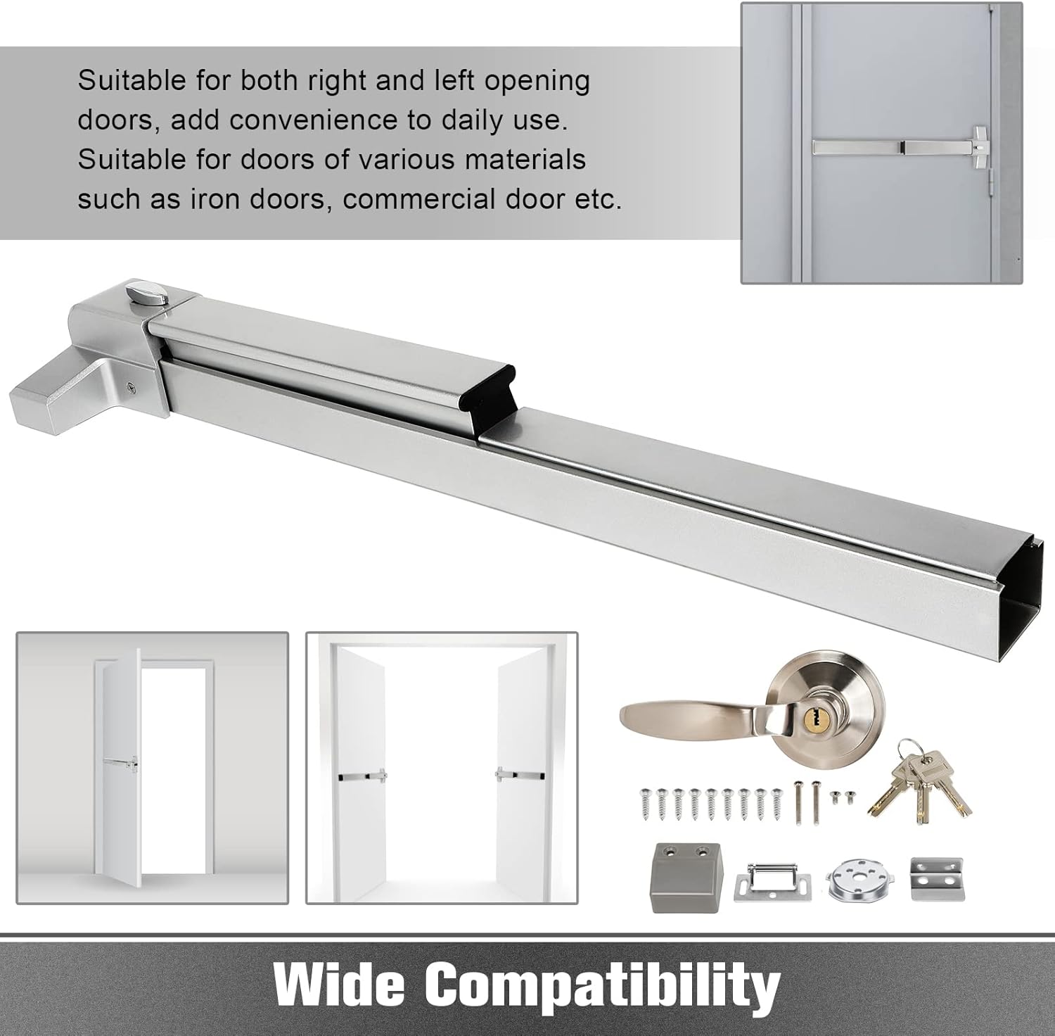 Buy Door Push Bar Panic Exit Device Doors Lock Panic Bar Door Hardware UL Listed Aluminum Made