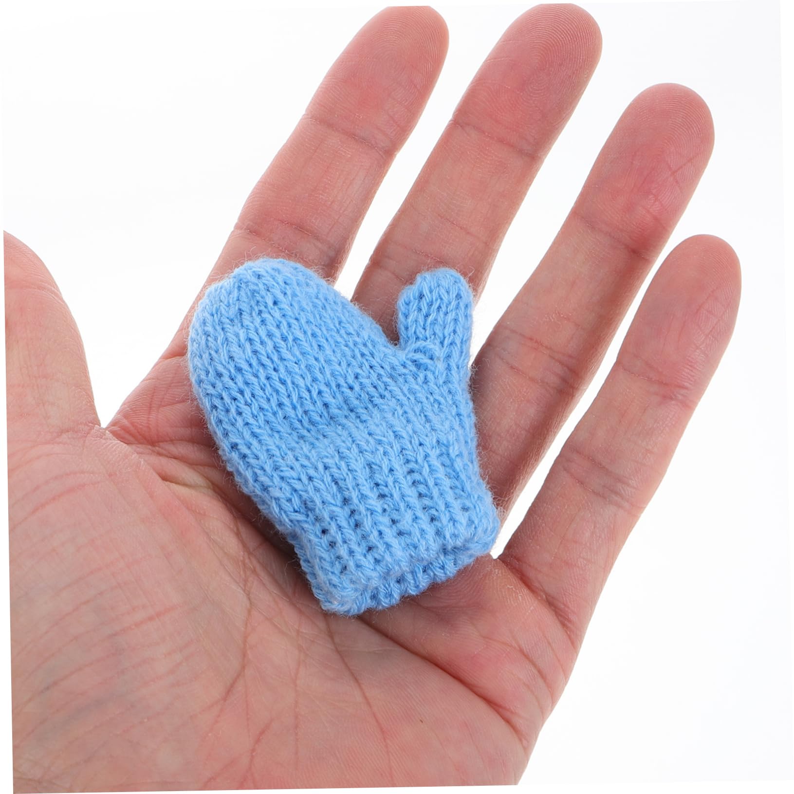 KONTONTY Mini-Strickhandschuhe Für Puppen 8 Stück Kleine Gewebte Handschuhe Aus Kunststoff Für DIY-Kunstbedarf Puppenhaus-Miniaturen Basteln Und 