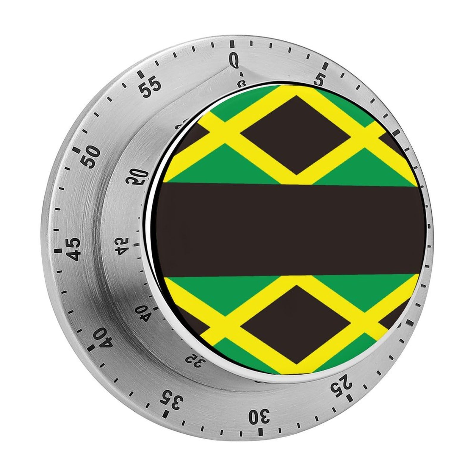Jamaica Flag Circular Rotating Timer, Suitable for Kitchen and Bedroom