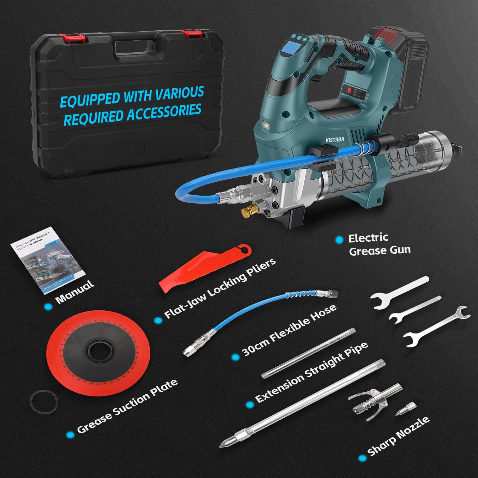 Akku Fettpresse für Makita 18V Akku, Bürstenloser Motor, Ohne Akku