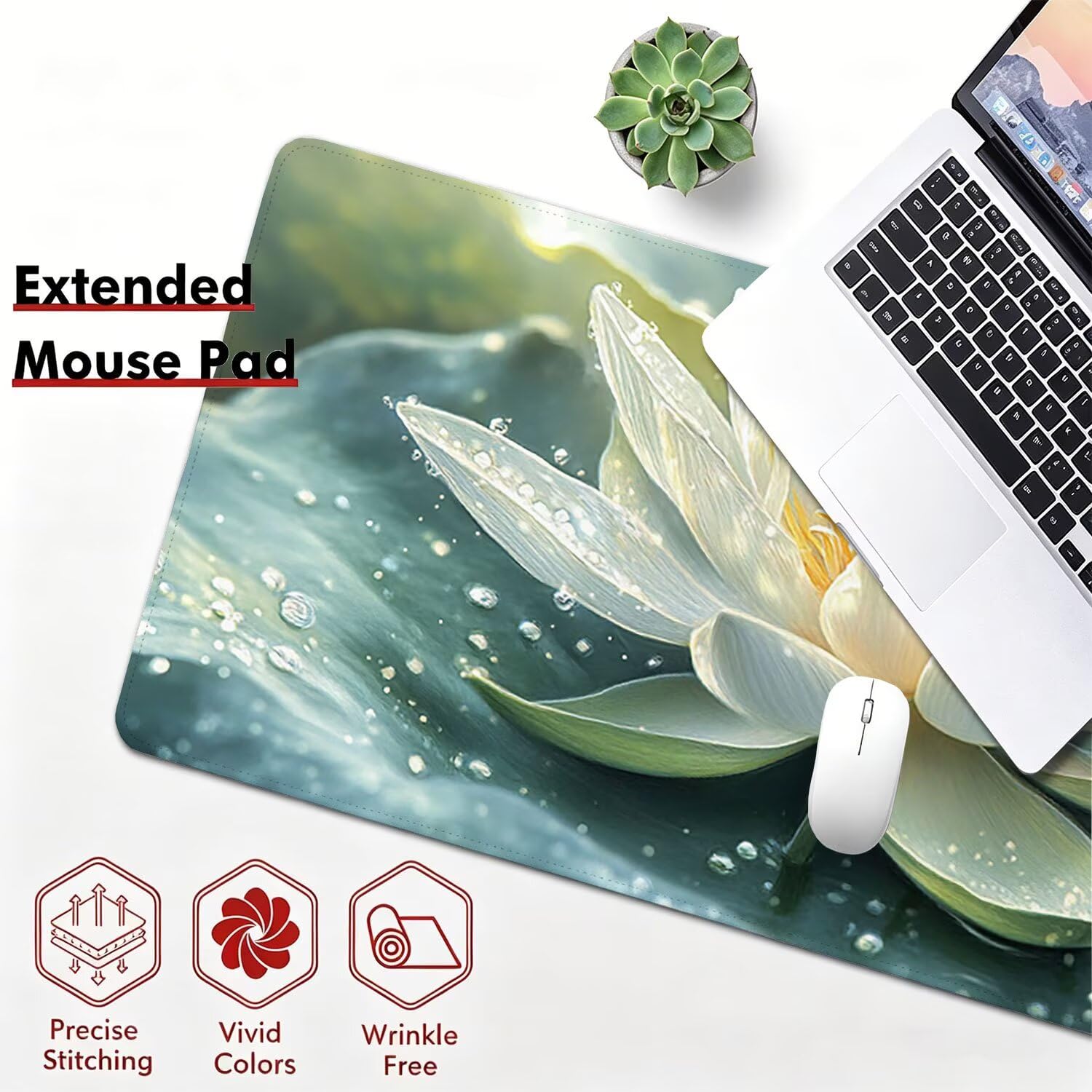 Tappetino Mouse Gaming XXL, Mousepad 1200x600x4mm loto sogno 0x0-207 | Tappetino Scrivania con Base in Gomma Antiscivolo Bordi Cuciti per Computer, PC, Migliora la Precisione e la Velocità
