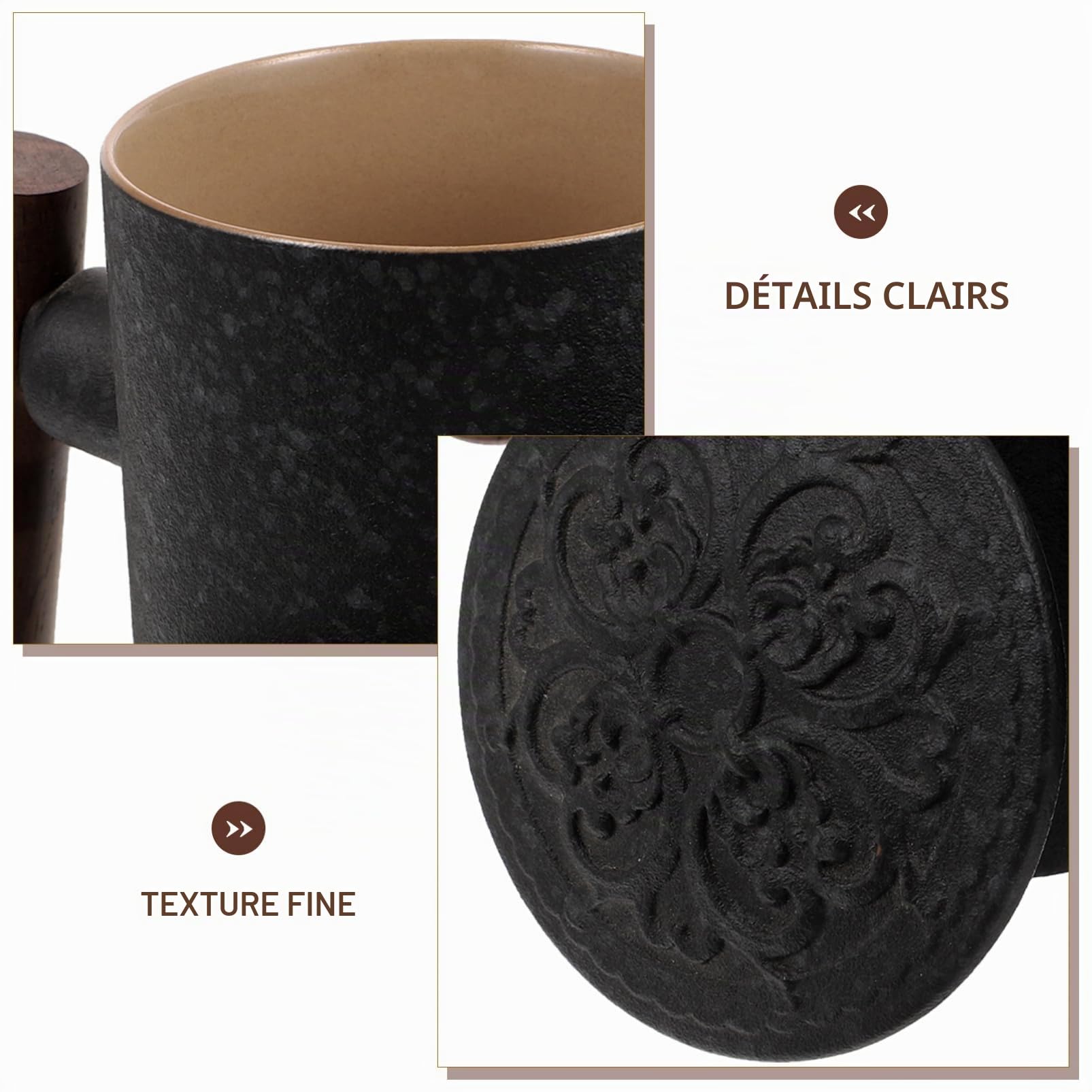 Tasse à Thé 300 Ml en Céramique avec Filtre et Couvercle Maison Bureau, pour Infusion Quotidienne Thé