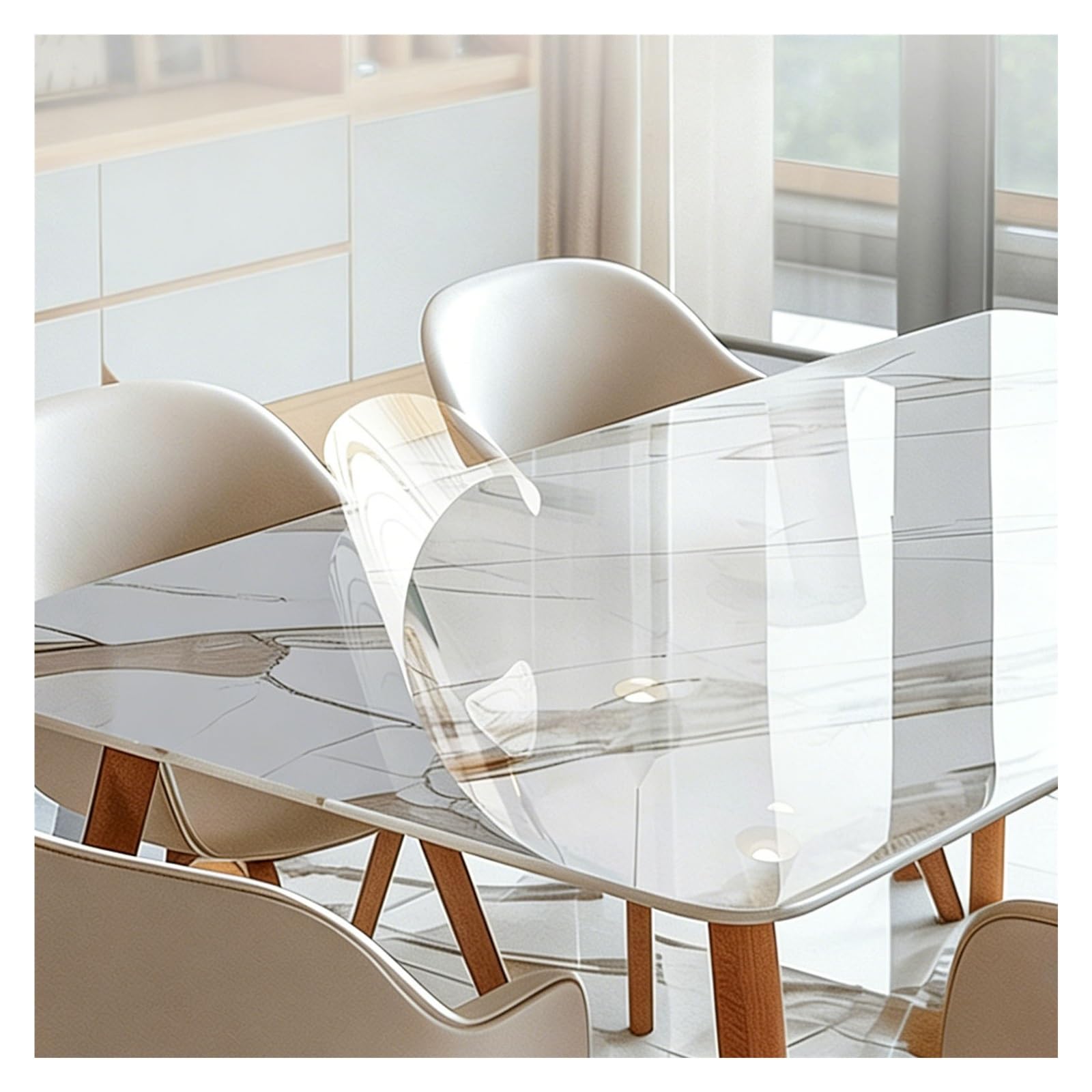 folie selbstklebend transparent Marmor-/Quarz-/Granit-Arbeitsplatten-Schutzfolie, Transparent, Hitzebeständig, Wasserdichter Esstischaufkleber, Oberflächenschutz(60x300cm/23.4x117in)