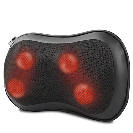 Back Neck Massager with Heat?RENPHO Shiatsu Massage Pillow with Deep Tissue Kneading for Shoulders Lower Back Leg Calf Body Muscle, Gifts for Mom Dad at Car Home Office Chair